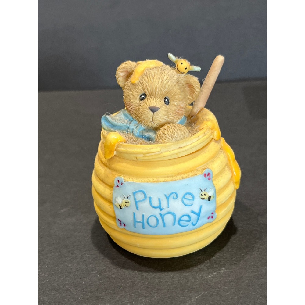 Cherished Teddies You're A Sweet Friend Honey Jar Covered Box 865184 Enesco 2002